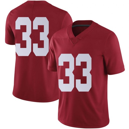 Alabama Crimson Tide Youth Jackson Bratton #33 No Name Crimson NCAA Nike Authentic Stitched College Football Jersey BG16I43XR